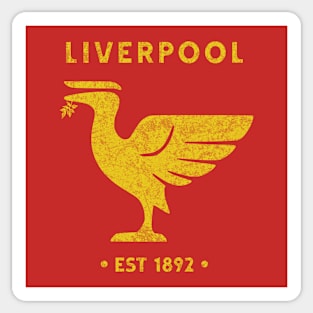 Liverpool Liverbird Retro Vintage BIG gold Sticker